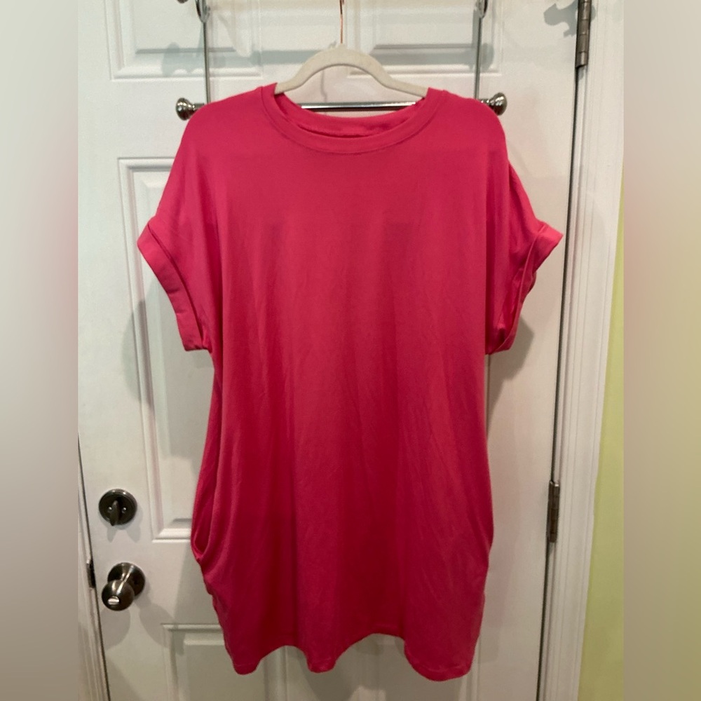 SHEIN Pink T-Shirt Dress